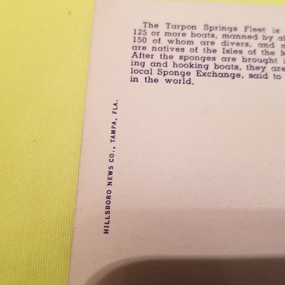 1950's Postcard TS33 Sponge Fleet in Harbor Florida - Picture 9 of 10